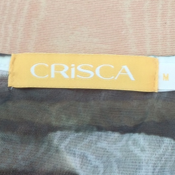 Woman’s Crisca Dress color green white & orange short sleeves Size M #465 - Picture 8 of 8